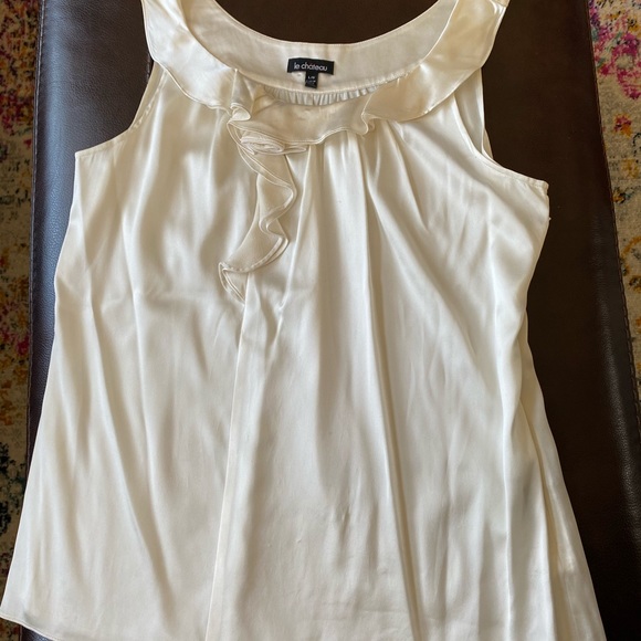 Cream Ruffle Blouse - Picture 1 of 3
